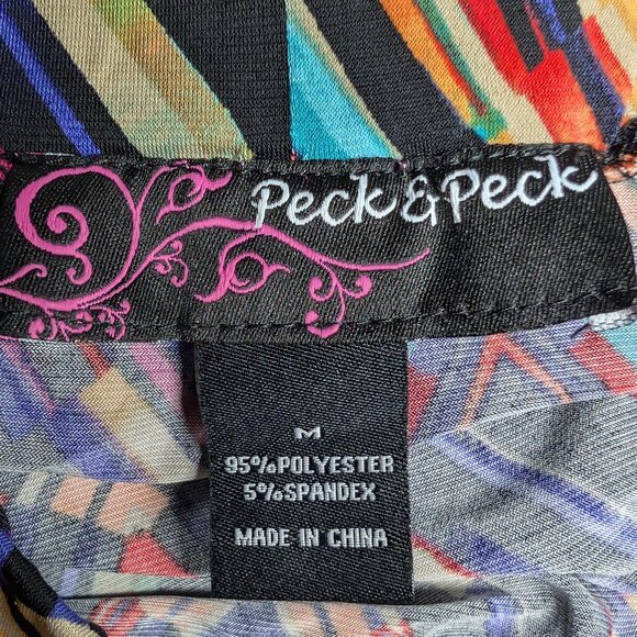 Peck And Peck Colorful Geometric Pattern Pants Size Med - Picture 6 of 7